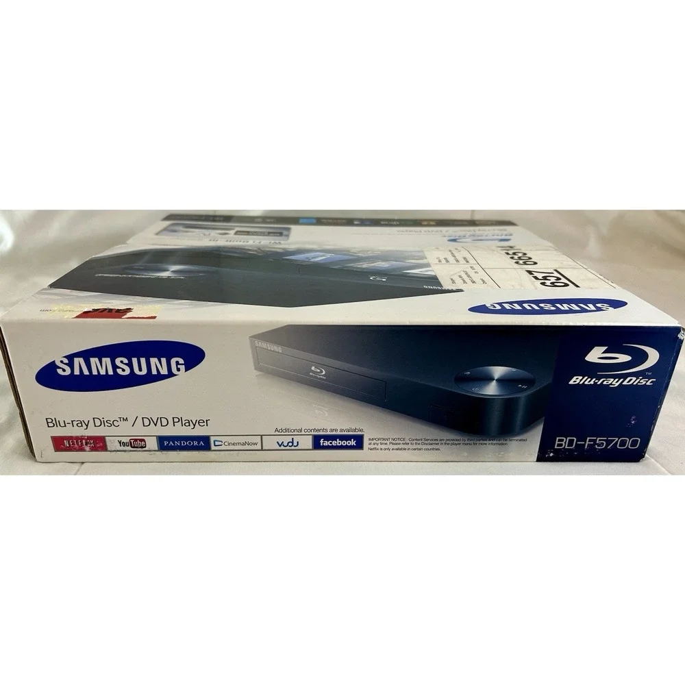 Samsung BD-F5700 Blu-ray Disc/DVD Player, Built-In Wi-Fi, 1080p HD /w HDMI Cable